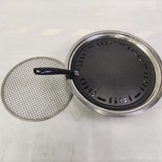 Perkhemahan Keluli tahan karat Mudah Alih Luaran Arang gril bbq bulat Mesh dan cakera