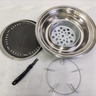 Portable Stainless steel camping Outdoor Charcoal bbq grill round Mesh and disc