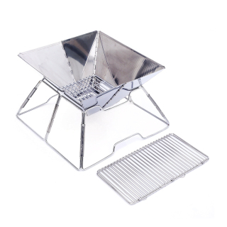 Folding Outdoor Stainless Steel portable charcoal bbq grill
