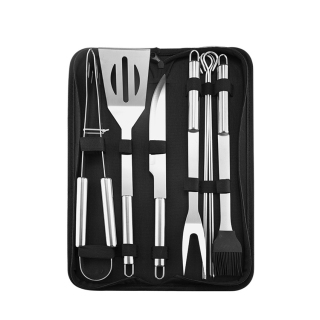 420 Stainless Steel 18 Pcs BBQ Tools Outdoor BBQ Camping Grill Accessories BBQ Tool Set