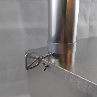 Titanium Wholesale Folding Portable Titanium color Camping Wood Burning Stove Fireproof Tent Stove With Chimney Tube and bag