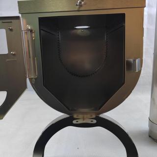 Titanium Wholesale Folding Portable Titanium color Camping Wood Burning Stove Fireproof Tent Stove With Chimney Tube and bag