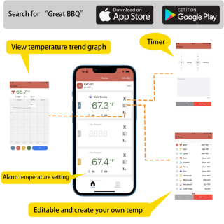 Ready to ship 4 Probes digital BBQ thermometer accessories