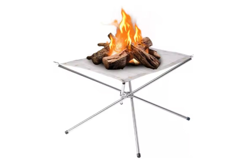 Fold outdoor emergency camping bonfire fireplace stove ss lightly folding fire pit