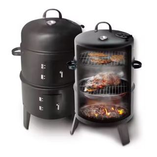 BBQ vertical smoker charcoal portable camping and outdoor