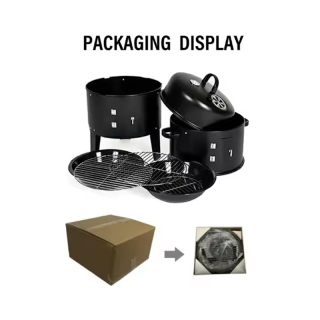 BBQ vertical smoker charcoal portable camping and outdoor