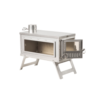 WOOD BURNING CAMPING TENT STOVE Camping super star- tent stove with three GLASS SIDES WINDOOWS