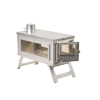WOOD BURNING CAMPING TENT STOVE Camping super star- tent stove with three GLASS SIDES WINDOOWS