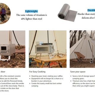 Stainless steel tent stove: a versatile tool for outdoor heating and cooking
