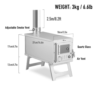 Stainless steel tent stove: a versatile tool for outdoor heating and cooking