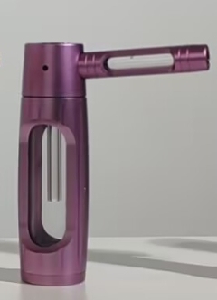 New Arrival Spindle Shape Aluminum Alloy Smoking Tube Portable Metal with Glass Pipe Easy Clean Smoking Tube