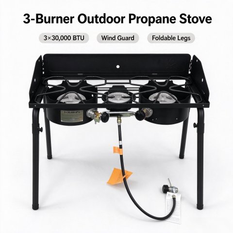 3-Burner Outdoor Propane Stove