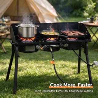 3-Burner Outdoor Propane Stove