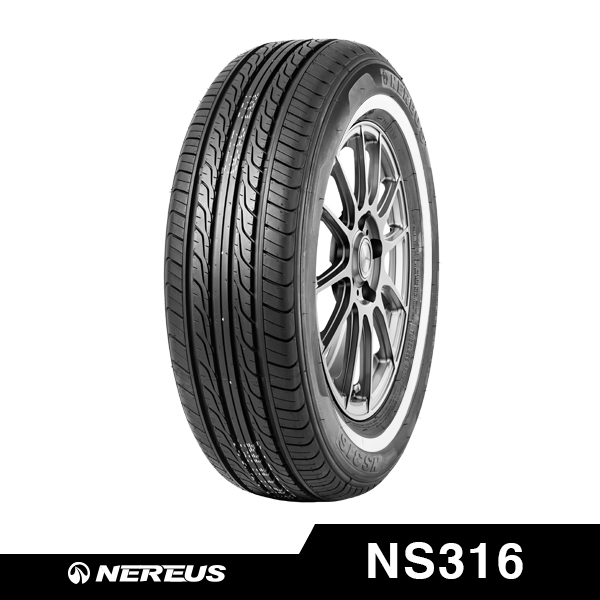 Raised White Wall car tyres