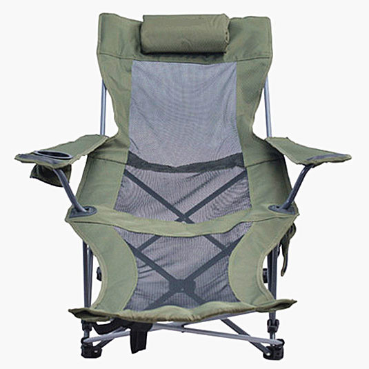 Портативный складной стул для отдыха на открытом воздухе с подставкой для ног
