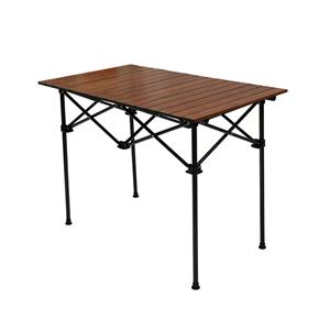 2021 lightweight Aluminum Folding Table in Wood Grain Color