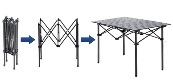 aluminium fold up camping table