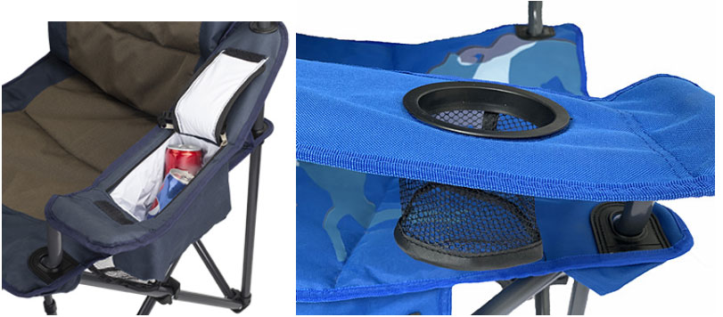 folding camping chairs with cup holder