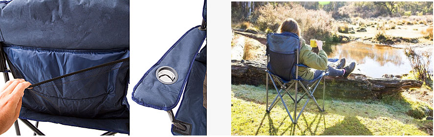 folding camping chair with cooler