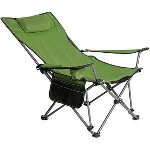 Chaise de plage de camping inclinable et pliable légère et ajustable