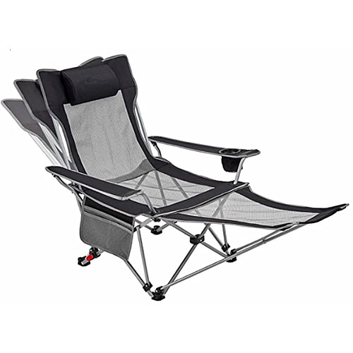 Ligweight Outdoor Folding Camping Fishing Chair with Footrest