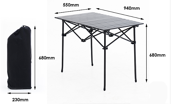 Folding roll up table