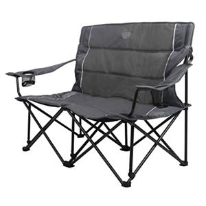 Malaking Folding Camp Double Seat Chair na may Strap Carry Bag