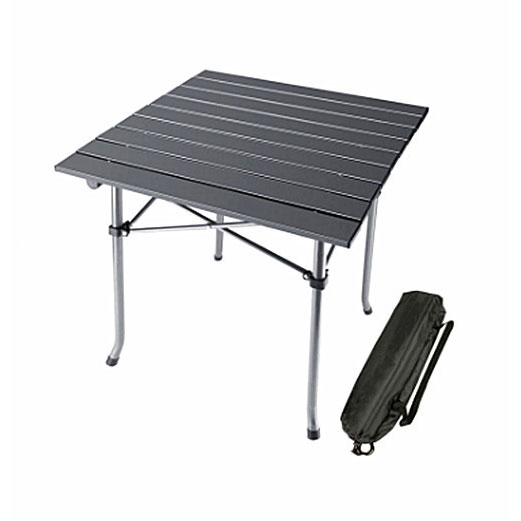 Aluminum Camping Table Roll Top with Mesh Storage