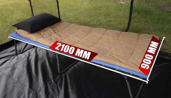 folding bed with mattress