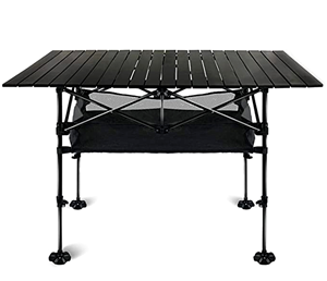 Adjustable Height Foldable Picnic Metal Roll Up Table