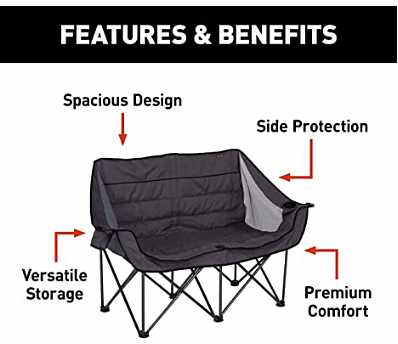 double outdoor folding chair