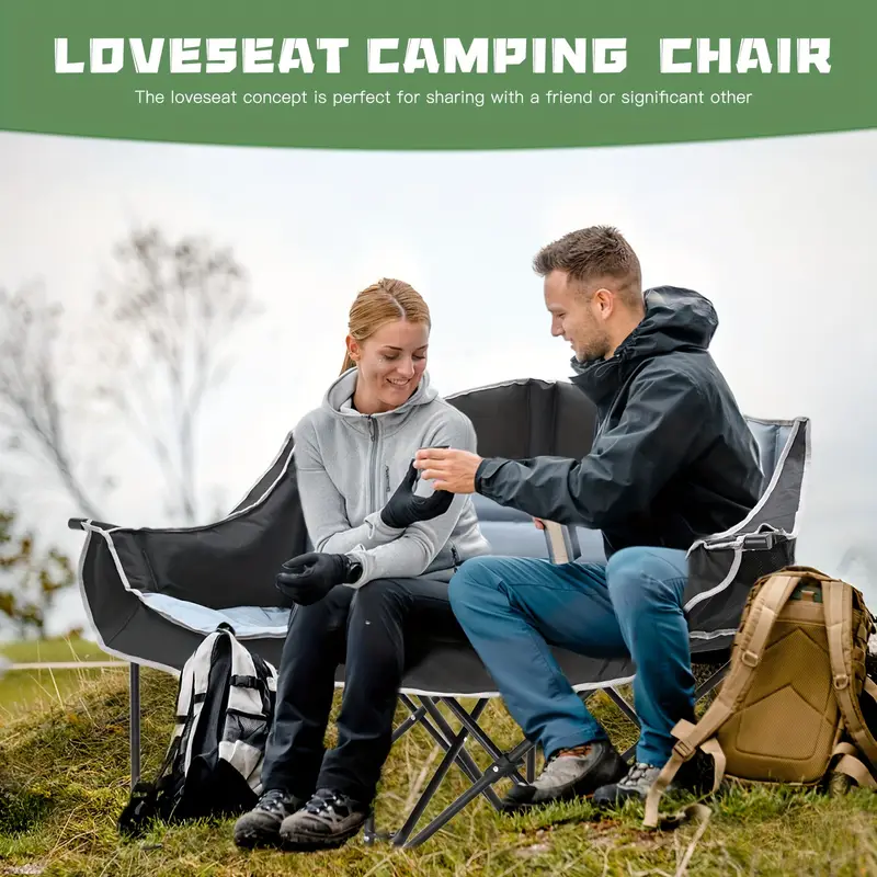 double folding camping chair