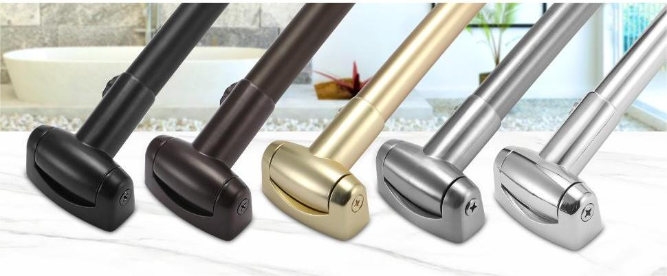curved shower curtain rod tension