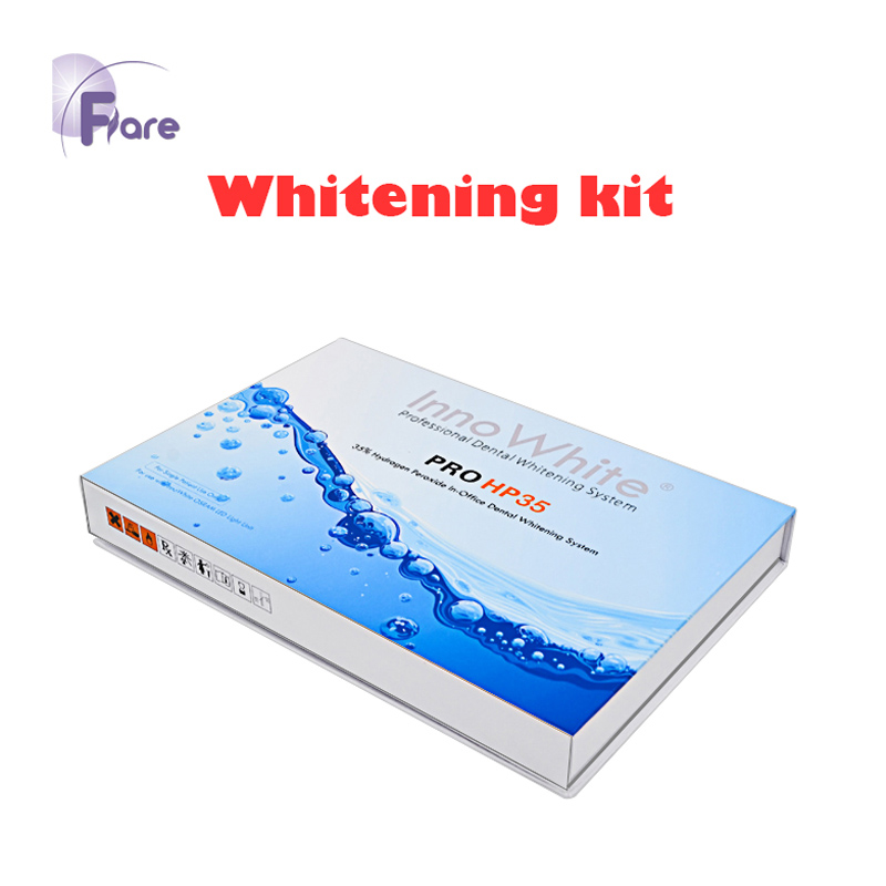 Tooth whitening agent set whitening instrument