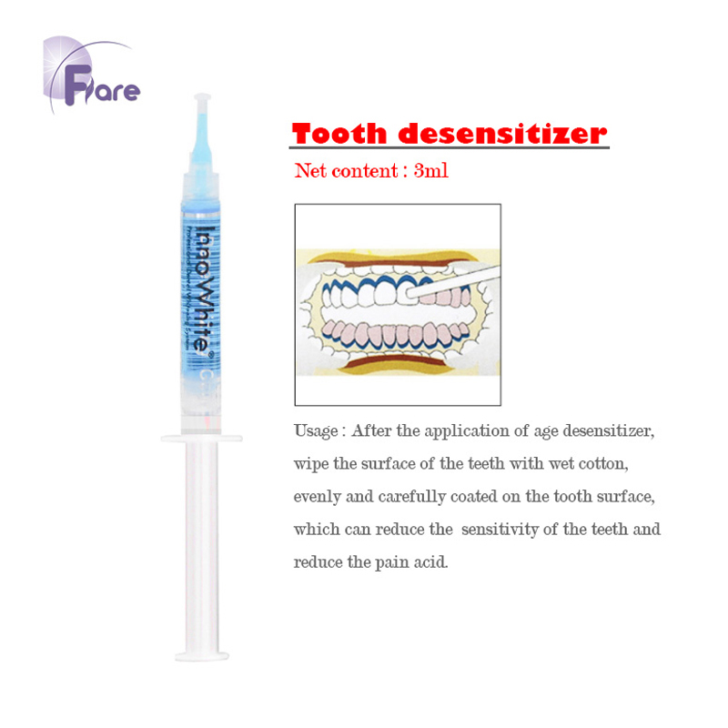 Tooth whitening agent set whitening instrument