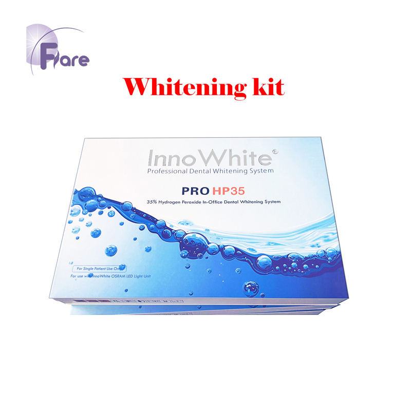 Tooth whitening agent set whitening instrument