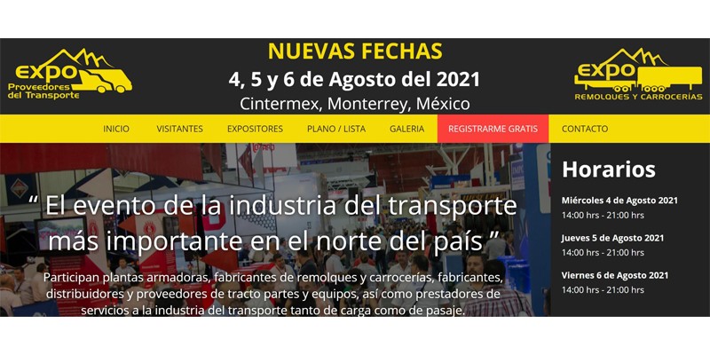 Fournisseurs Expo Del Taansporte Mexique 2021 Année