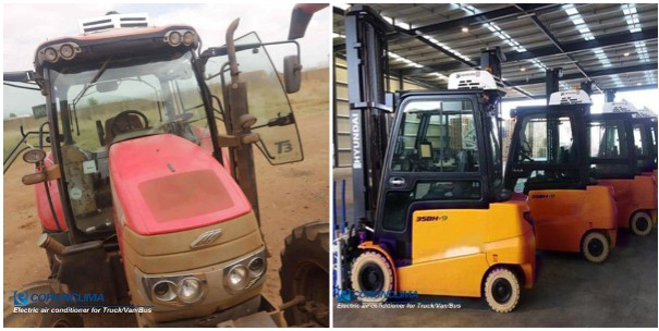 In cab 12 volt excavator ac units