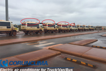 Climatiseur Corunclima pour bus minier en Australie