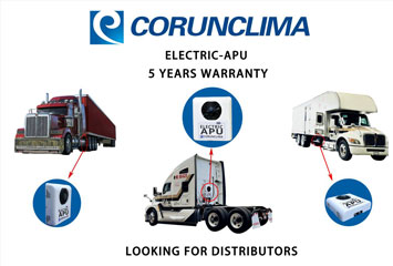 Semi truck battery powered air conditioner