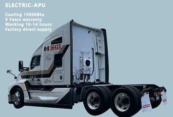 Semi truck battery powered air conditioner