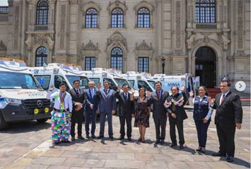 Corunclima se enorgullece de suministrar aires acondicionados eléctricos para ambulancias a la flota médica de Perú.