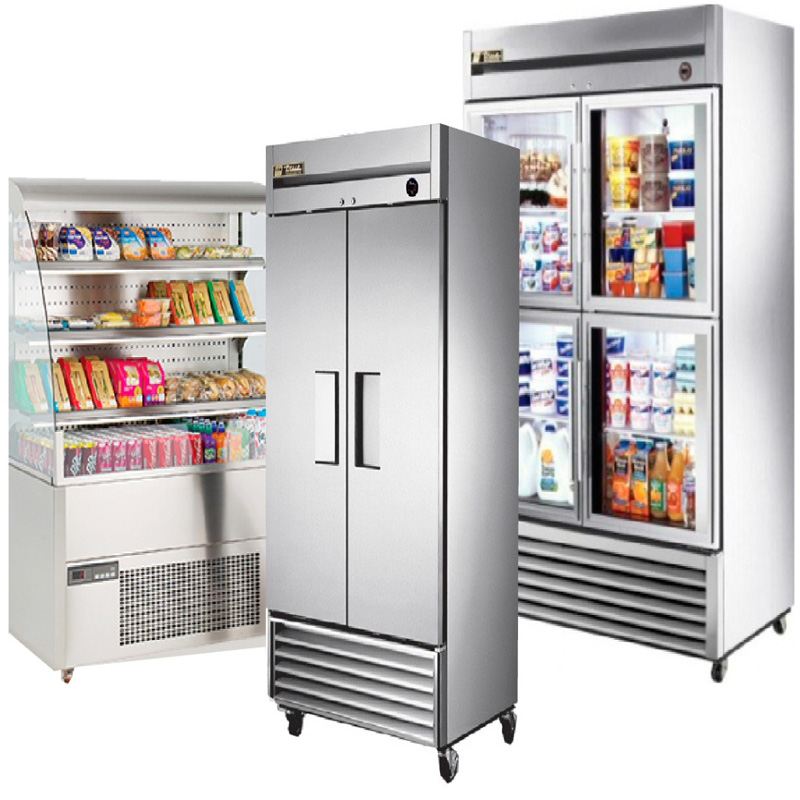 What is the difference between air-cooled and direct-cooled commercial refrigerators?