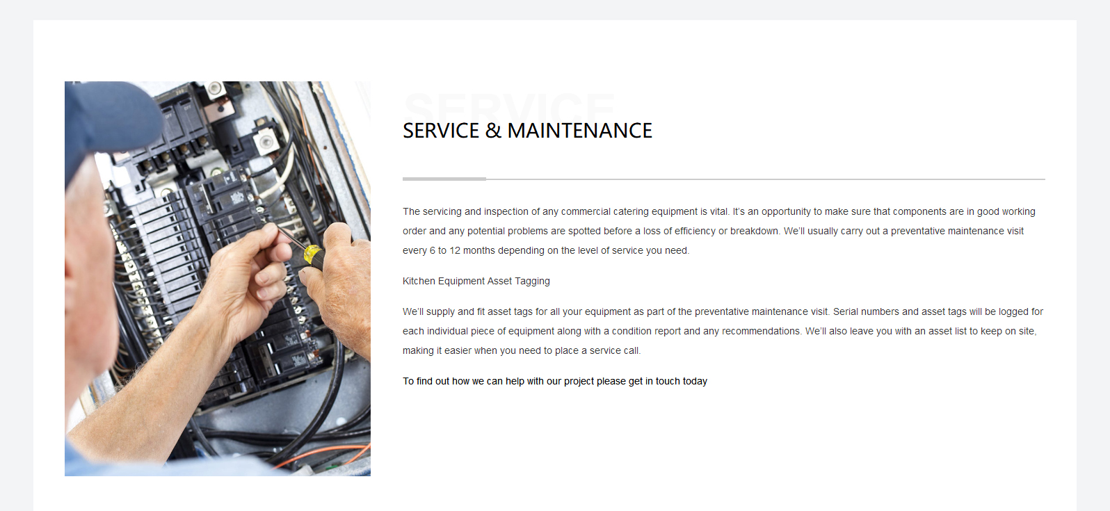Service & Maintenance