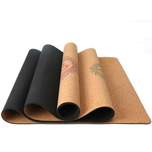 Eco High Quality Pilates Supplier Custom Logo Rubber Cork Yoga Mat