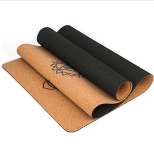 Custom Private Label Organic Chakra All Natural Yoga Cork Mat Set
