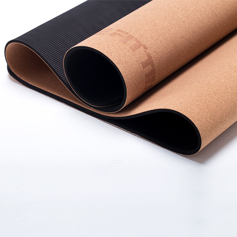 Yugland Biodegradable Eco Friendly Natural Rubber Chakra Cork Yoga Mat