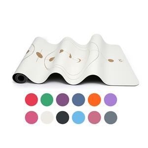 Custom ECO Biodegradable Printing White PU Yoga Mats De Yoga With Golden Printing