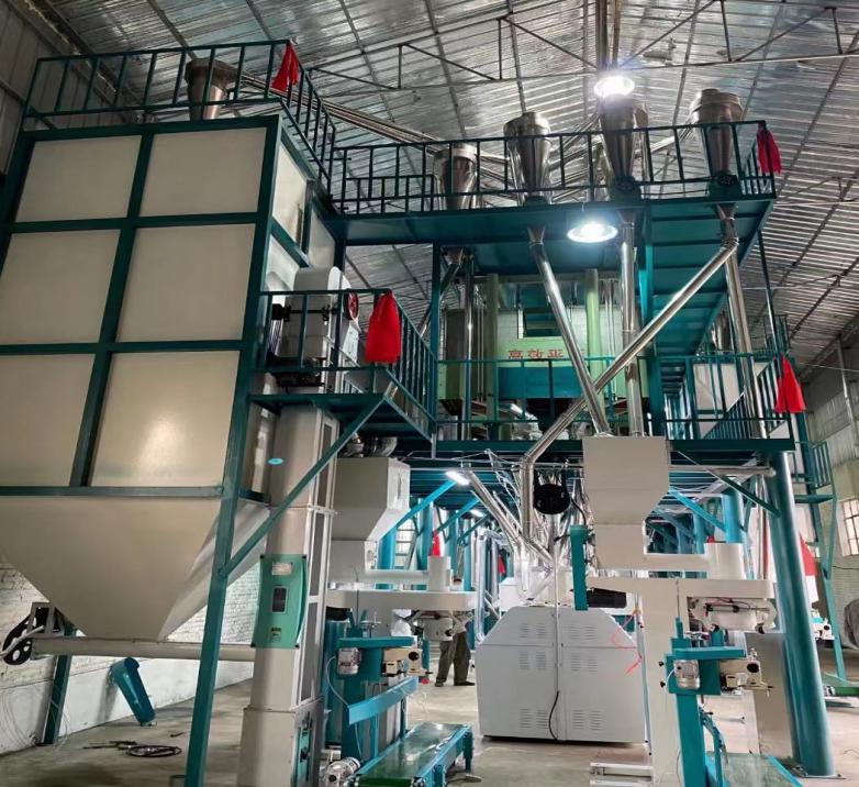 Naka-install ang customer-customized na 150-toneladang mais na kumpletong processing production line