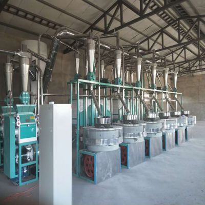 पूर्णतः स्वचालित 6+1 स्टोन मिल लाइन की सफाई